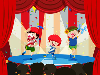 Wall Mural - Children performing on stage