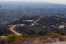 Kenter Trail Hike Path In Brentwood, Los Angeles, California. Stunning Panoramic View Overlooking West La Including Santa Monica, Venice, Century City, Culver City