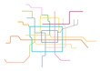 Vector illustration of the Beijing Subway Map, China