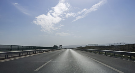 highway on the plain