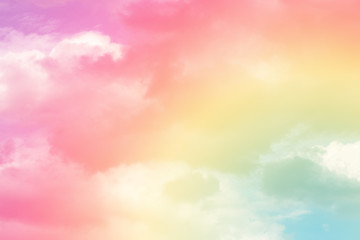 Wall Mural - sun and cloud background with a pastel colored