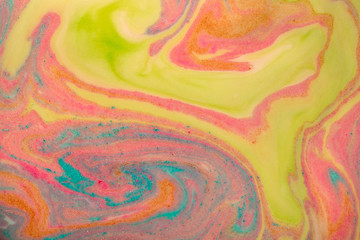  Creative background with abstract oil painted waves