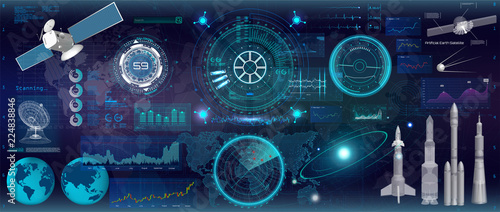 Cuadros en Lienzo Head up display, (HUD) UI style