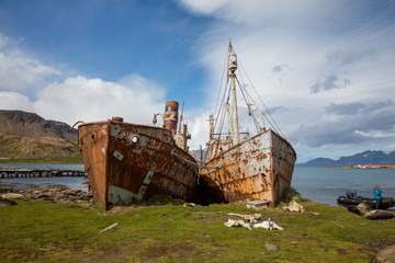 old fisher village n Antarctica