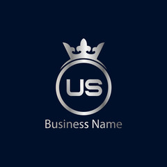 Initial Letter US Logo Template Design
