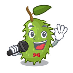 Poster - Singing sweet soursop fruit in cartoon kitchen