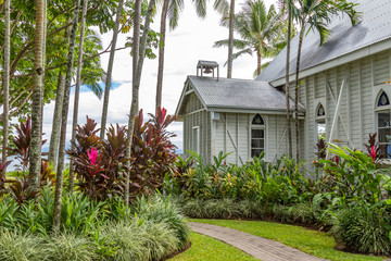 St Mary's by the sea church in tropical setting