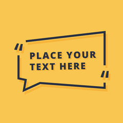 text frame design vector illustration isolated on yellow background. dialog icon with placeholder an