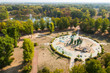 Stadtpark in Magdeburg mit Spielplatz aus der Vogelperspektive 