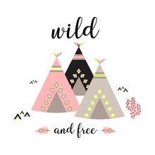 Background With Teepees