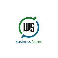 Initial Letter WS Logo Template Design