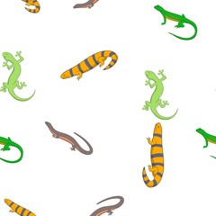 Wall Mural - Iguana pattern. Cartoon illustration of iguana vector pattern for web