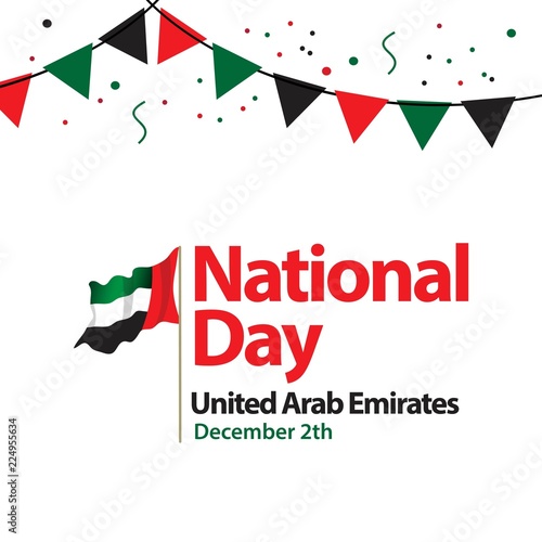 Fotografie, Obraz National Day United Arab Emirates Vector Template Design Illustration