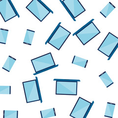Wall Mural - laptop computer pattern background