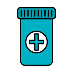 Sticker - bottle drugs isolated icon