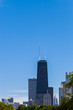 Chicago skyline with view of John Hancock Center and surrounding buildings