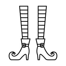 Halloween Witch Legs Icon
