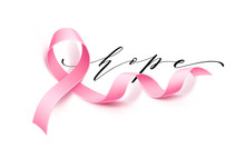 Vector Breast Cancer Awareness Poster Pink Ribbon