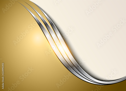 Business background silver gold