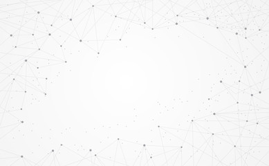 Wall Mural - modern abstract network science connection technology internet and graphic design. on hi tech future