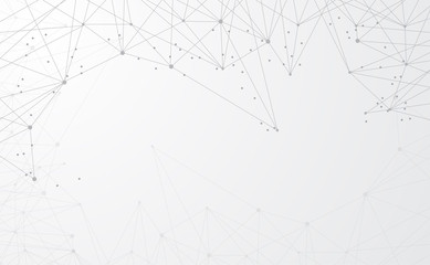 Wall Mural - modern abstract network science connection technology internet and graphic design. on hi tech future