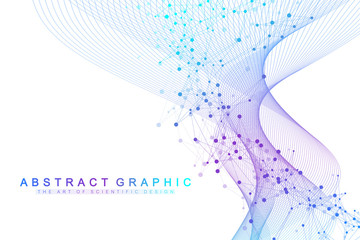 Wall Mural - scientific vector illustration genetic engineering and gene manipulation concept. dna helix, dna str