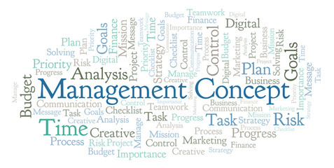 Management Concept word cloud, made with text only.