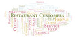 © sharafmaksumov - Restaurant Customers word cloud.
