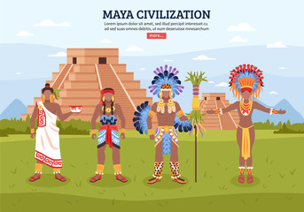 Wall Mural - Maya Civilization Landscape Background