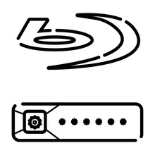 Disc Player Icon Vector Illustration