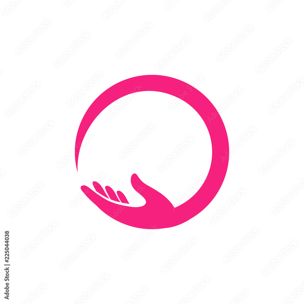 hand care logo design template. hand care vector icon illustration - obrazy, fototapety, plakaty 