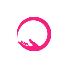 Hand Care Logo Design Template. Hand Care Vector Icon Illustration