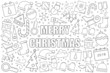 © Дмитрий Горелкин - Christmas background from line icon. Linear vector pattern. Vector illustration