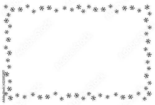 雪の結晶のフレーム 手描き 白黒 Stock Illustration Adobe Stock 雪の結晶のフレーム 手描き 白黒 Stock Illustration Adobe Stock