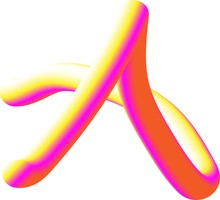 The Letter A In A Tubular Font