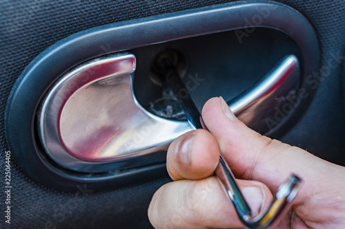 Car Door Handle Repair Allen Key In Mechanic S Hand Buy This