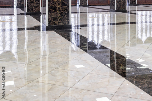 Cuadros en Lienzo Marble floor in the luxury lobby of office or hotel