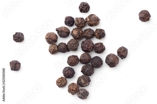 Cuadros en Lienzo Top view of dried macro black pepper