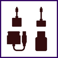 transfer icon. pendrive and usb vector icons in transfer set. Use this illustration for transfer works.