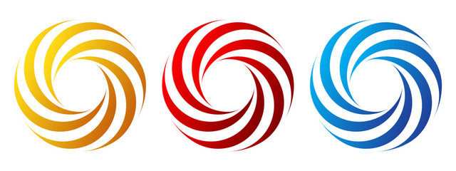Wall Mural - set of spiral icons. vector illustration