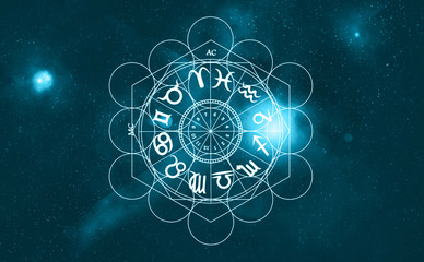Wall Mural - astrology signs on sky
