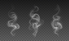 Vector Set Of Realistic Transparent Smoke Effects