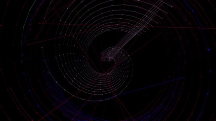 Wall Mural - seamless sparkling rotating spiral pattern on black background