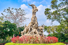 Five Goats Statue In Yuexiu Park Guangzhou, China