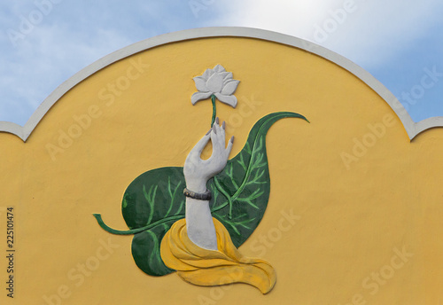 Fotografia Wall relief in Nha Trang, Vietnam