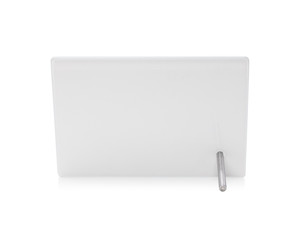 Poster - Clipping paths Mirror photo frame isolated on white background. Transparent picture frame for your design.