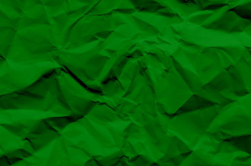 Wall Mural - Green background and wallpaper by crumpled paper texture and free space.