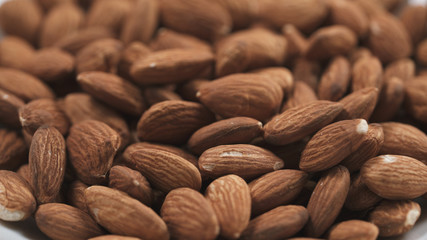 closeup roasted almonds background