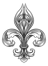 A Fleur De Lis Heraldic Coat Of Arms Graphic Design Element