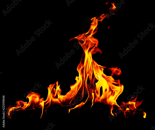 Zdjęcie XXL Płomień ognia na czarnym tle